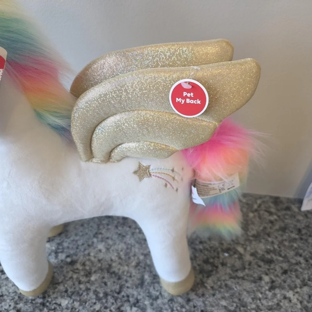 GUND My Magical Light & Sound Unicorn Plush Stuffed Animal Toy White Gold Medium